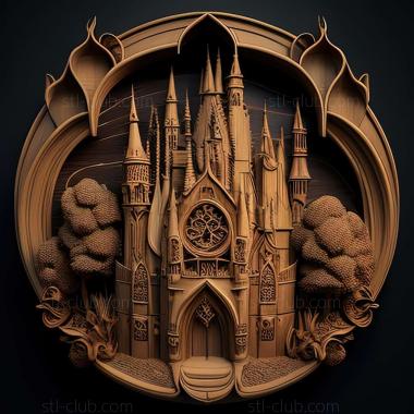 3D model gothic castle (STL)